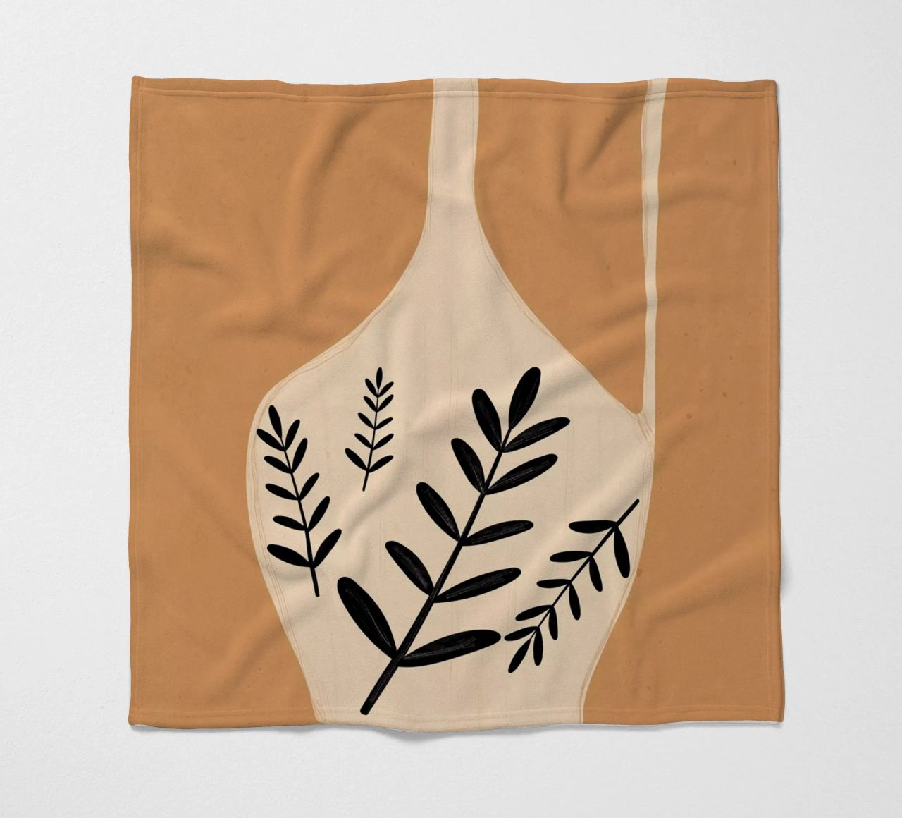 Vaso d'arte astratta minimalista coperta in pile da ThingDesign