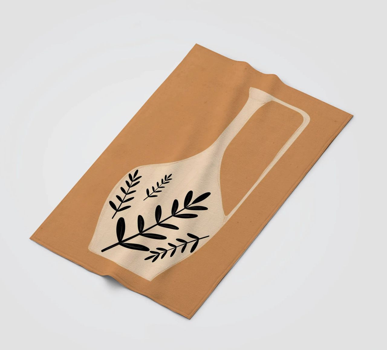 Vaso d'arte astratta minimalista coperta in pile da ThingDesign