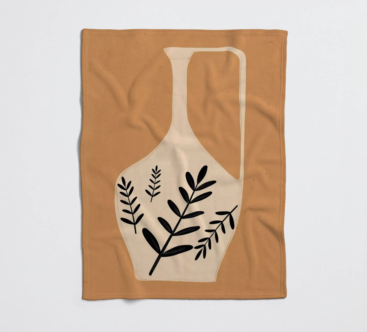 Vaso d'arte astratta minimalista coperta in pile da ThingDesign