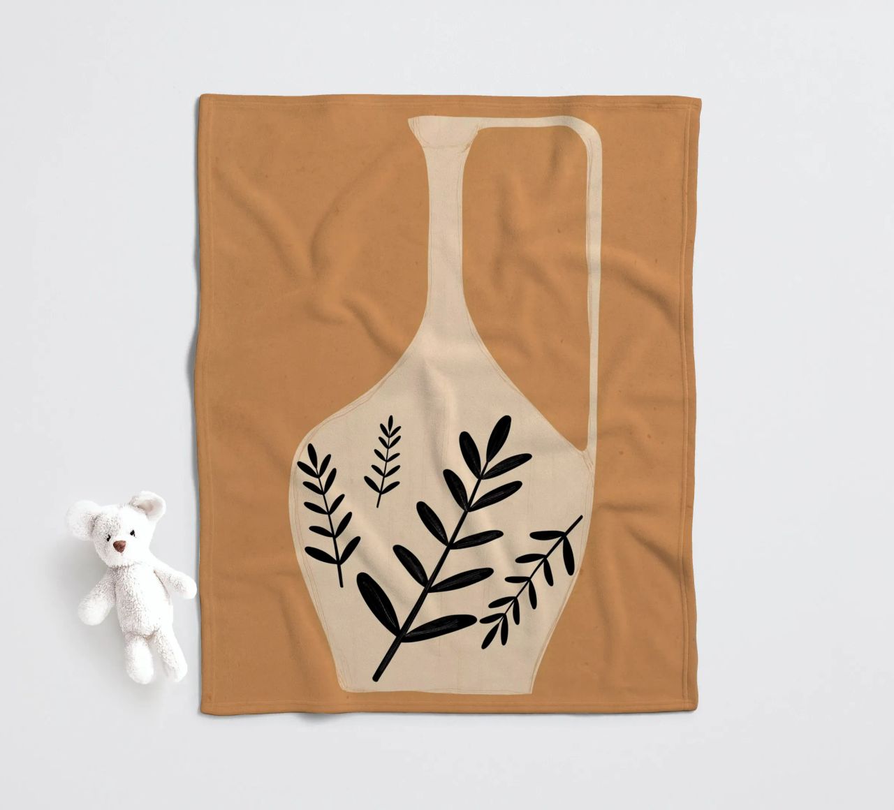 Vaso d'arte astratta minimalista coperta in pile da ThingDesign