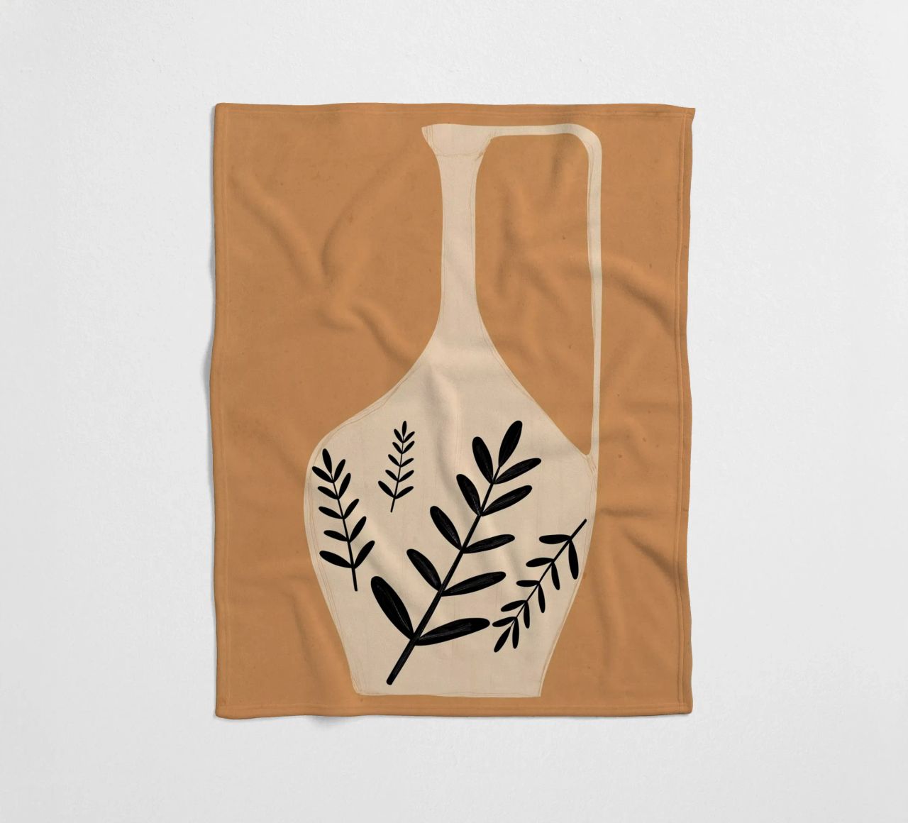 Vaso d'arte astratta minimalista coperta in pile da ThingDesign