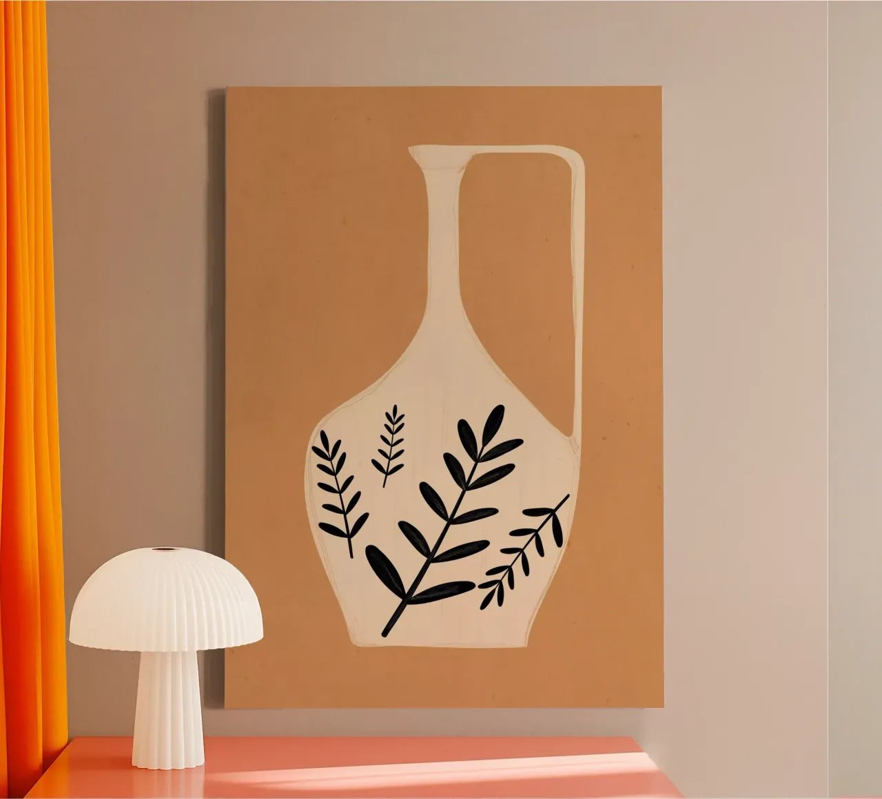 Minimal Abstract Art Vase canvas by ThingDesign