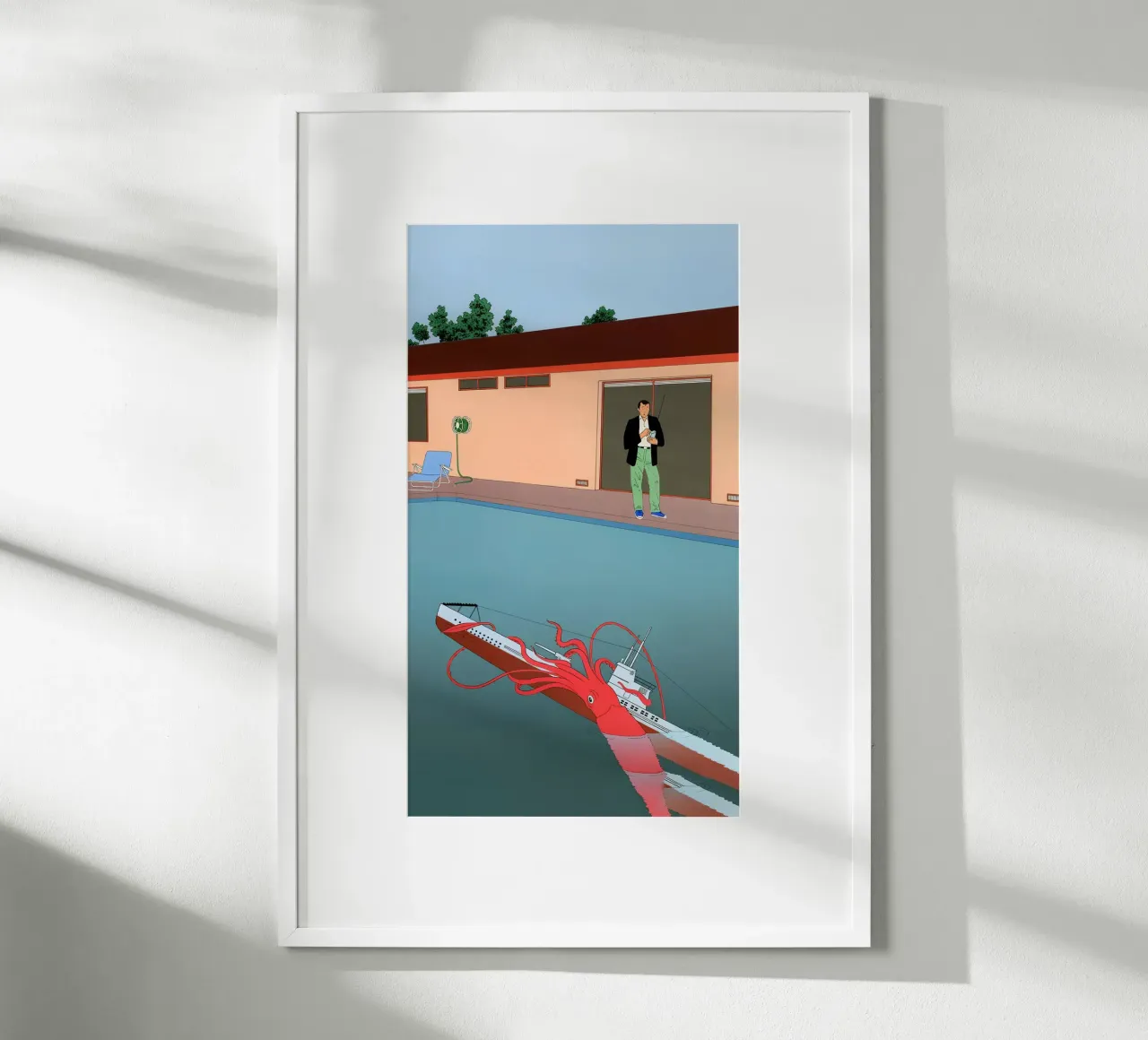 Octopus Submarine Pop Art, Surrealismo, Divertente poster da NorwesClub