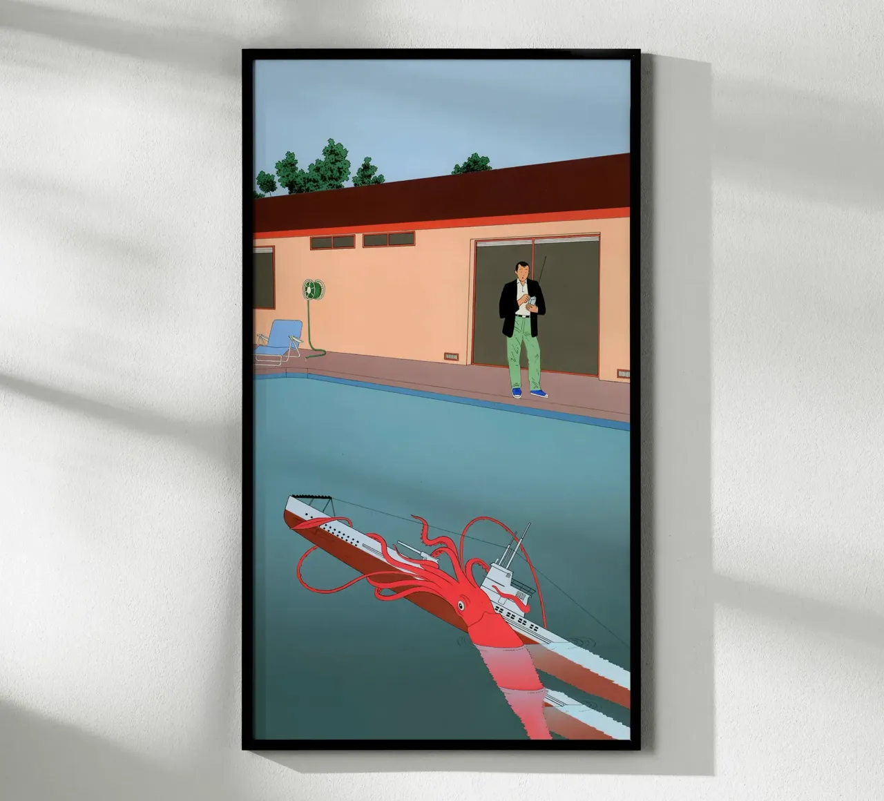 Octopus Submarine Pop Art, Surrealismo, Divertente poster da NorwesClub