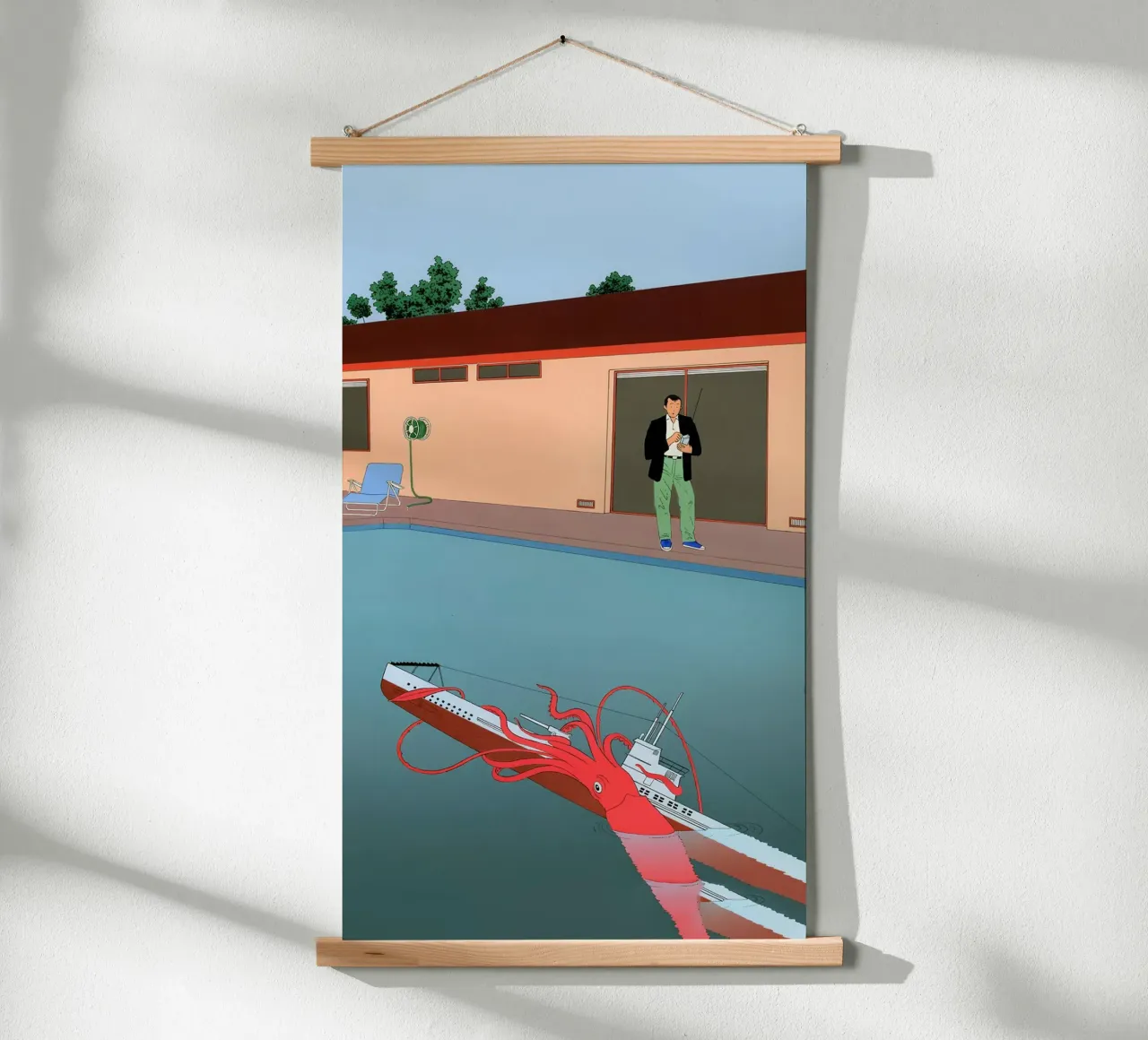 Octopus Submarine Pop Art, Surrealismo, Divertente poster da NorwesClub