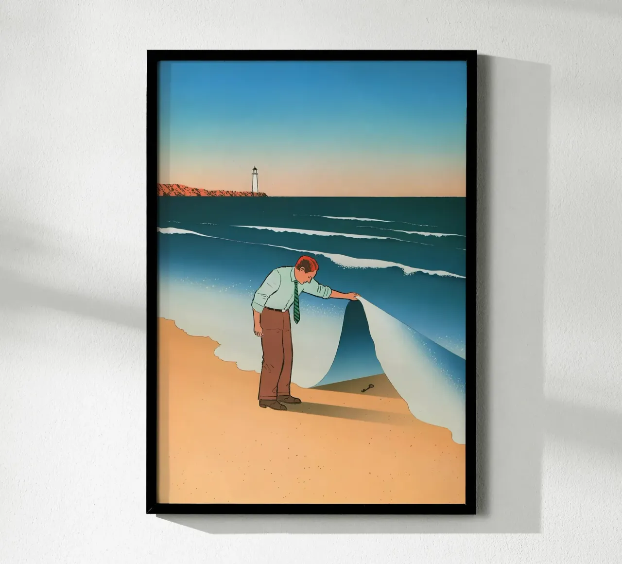 Spiaggia Scoperta Arte surrealista, Segreto, Pop Art poster da NorwesClub
