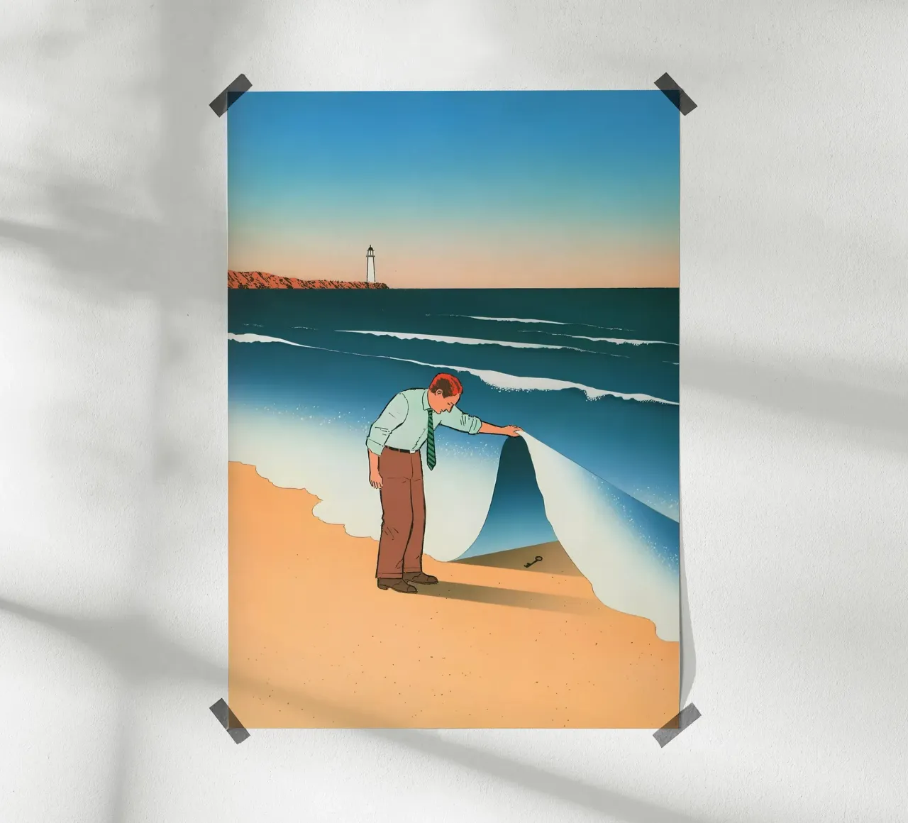 Spiaggia Scoperta Arte surrealista, Segreto, Pop Art poster da NorwesClub