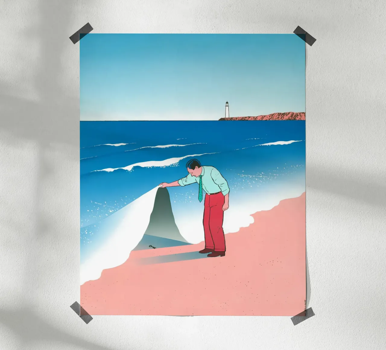 Onda di spiaggia Segreto nascosto, Surrealismo, Pop Art poster da NorwesClub