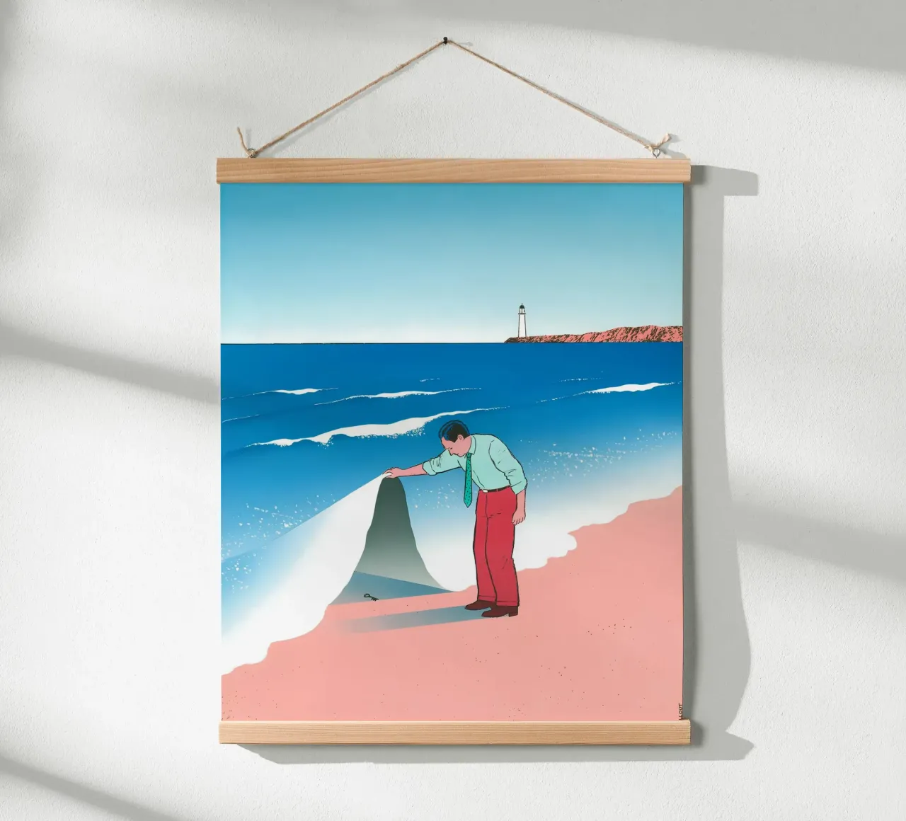 Onda di spiaggia Segreto nascosto, Surrealismo, Pop Art poster da NorwesClub