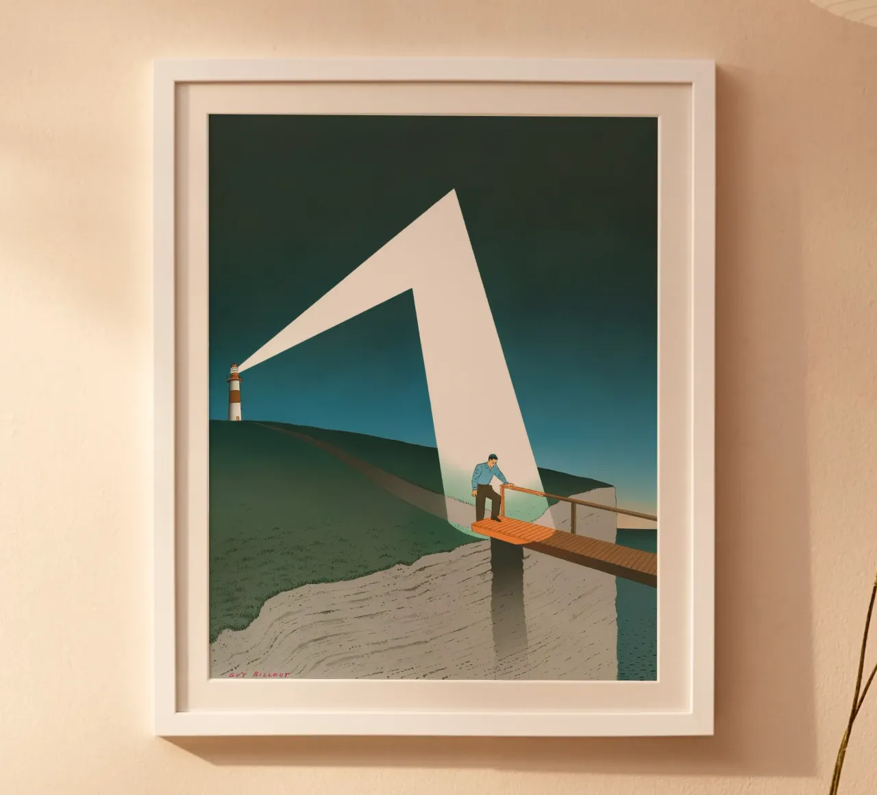 Leuchtturm Licht Brücke Kunst, Surrealismus, Hoffnung Poster von NorwesClub