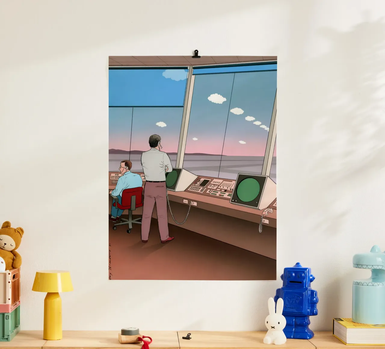 Arte del controllo del traffico aereo, Pop Art, Retrò, Aviazione poster da NorwesClub