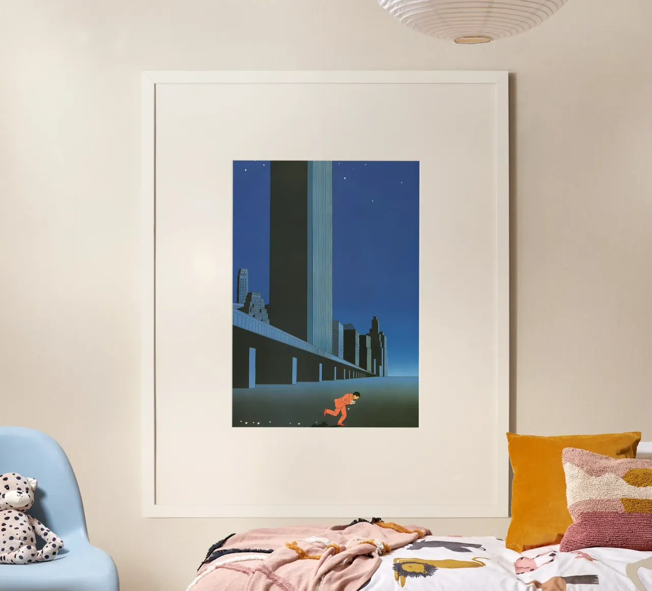 Man die sterren opraapt, surrealisme, NYC poster van NorwesClub