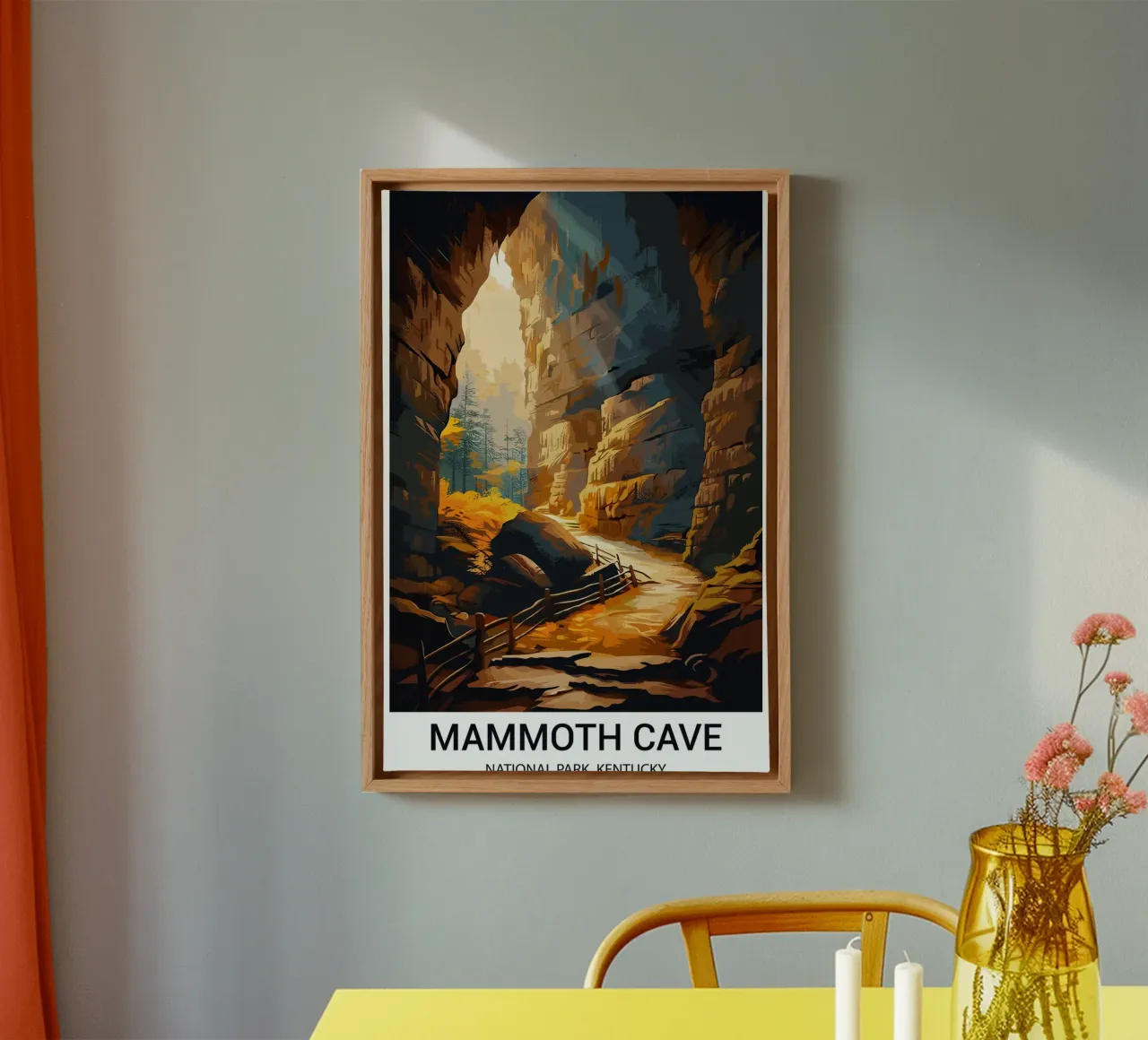 Mammoth Cave National Park, Kentucky, VS canvas met Baklijst van Wanderlust Vibes