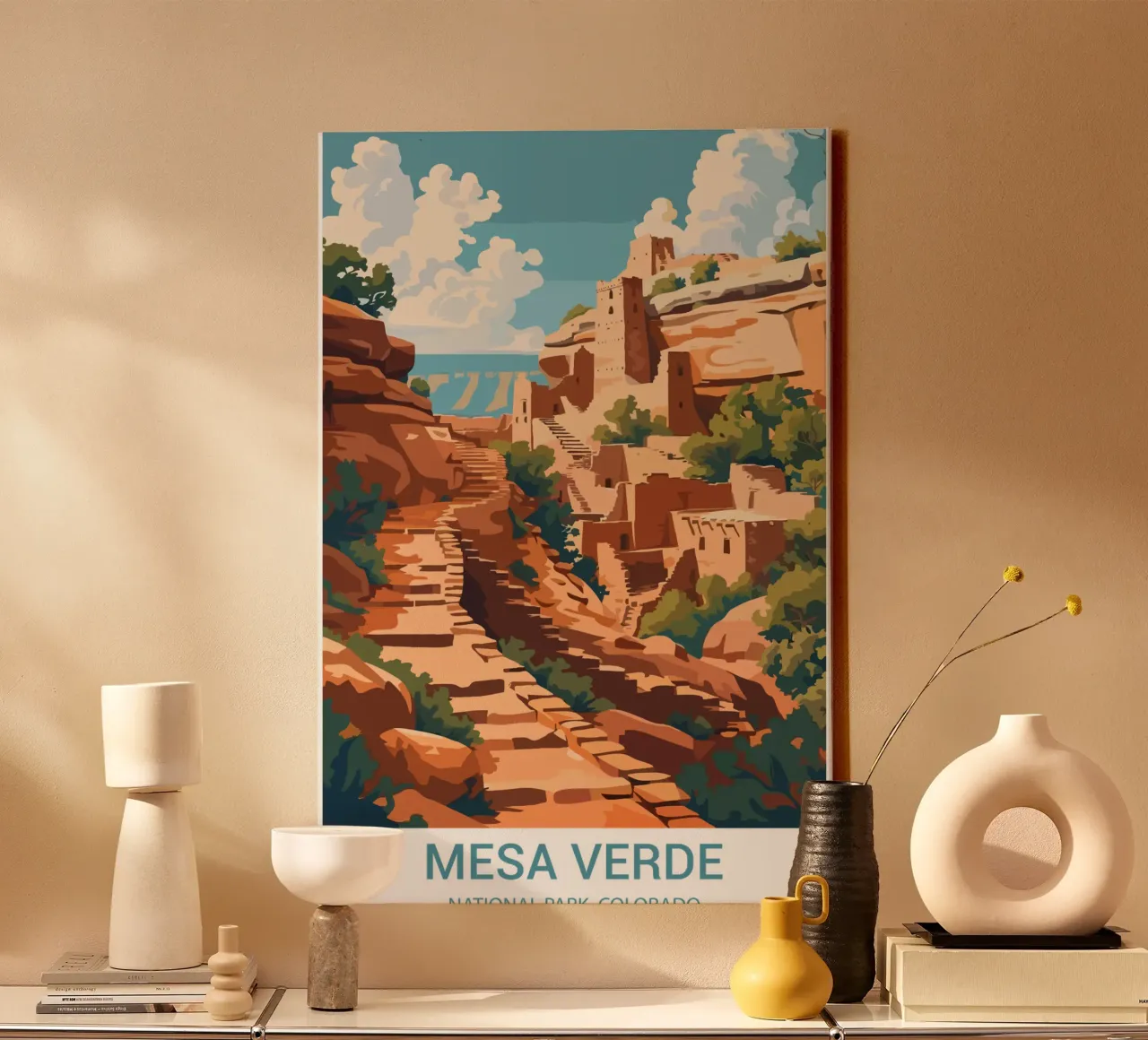 Parco nazionale di Mesa Verde, Colorado, USA tela con Cornice a cassetta da Wanderlust Vibes