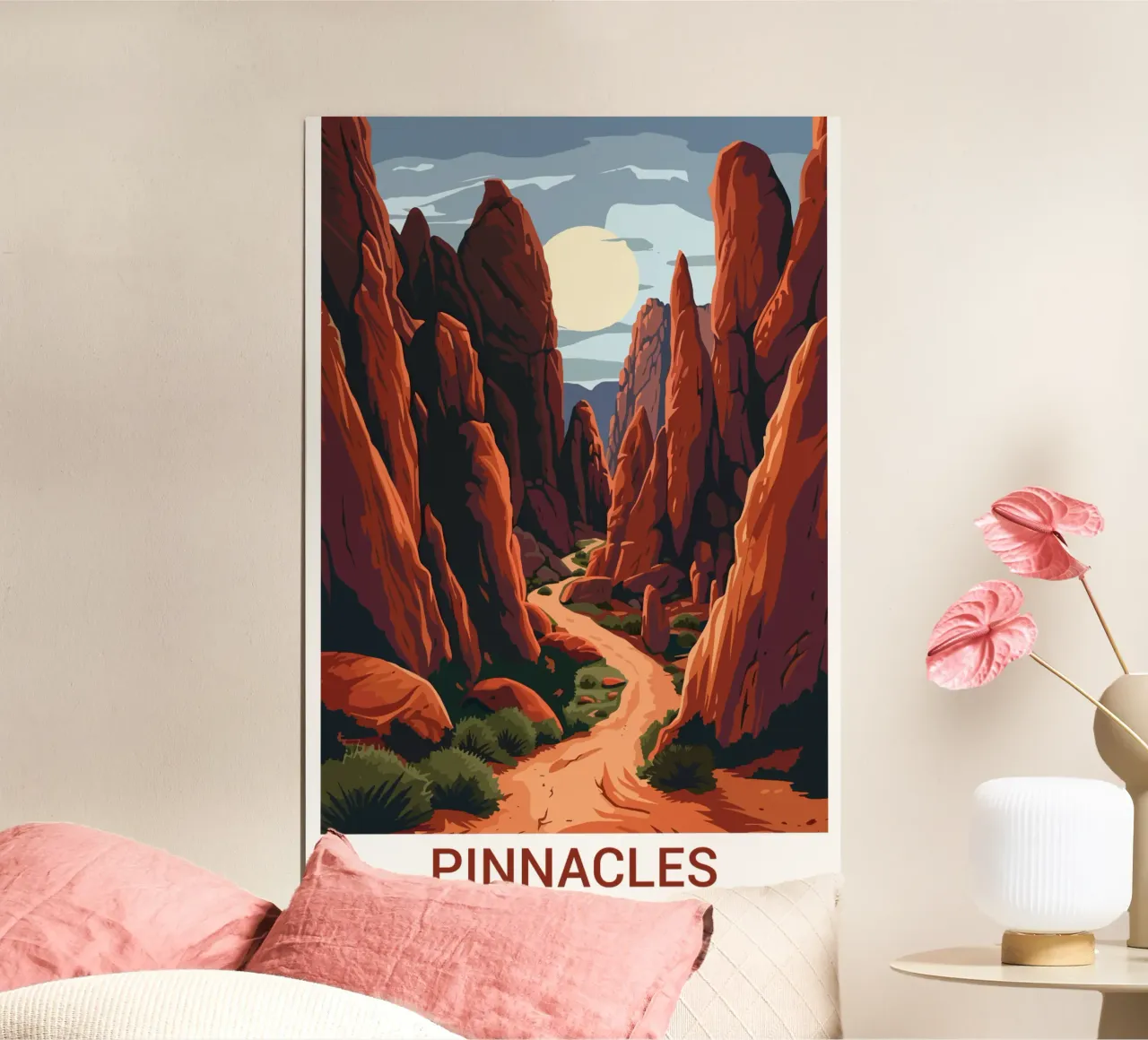 Parco nazionale dei Pinnacoli, California, USA poster da Wanderlust Vibes