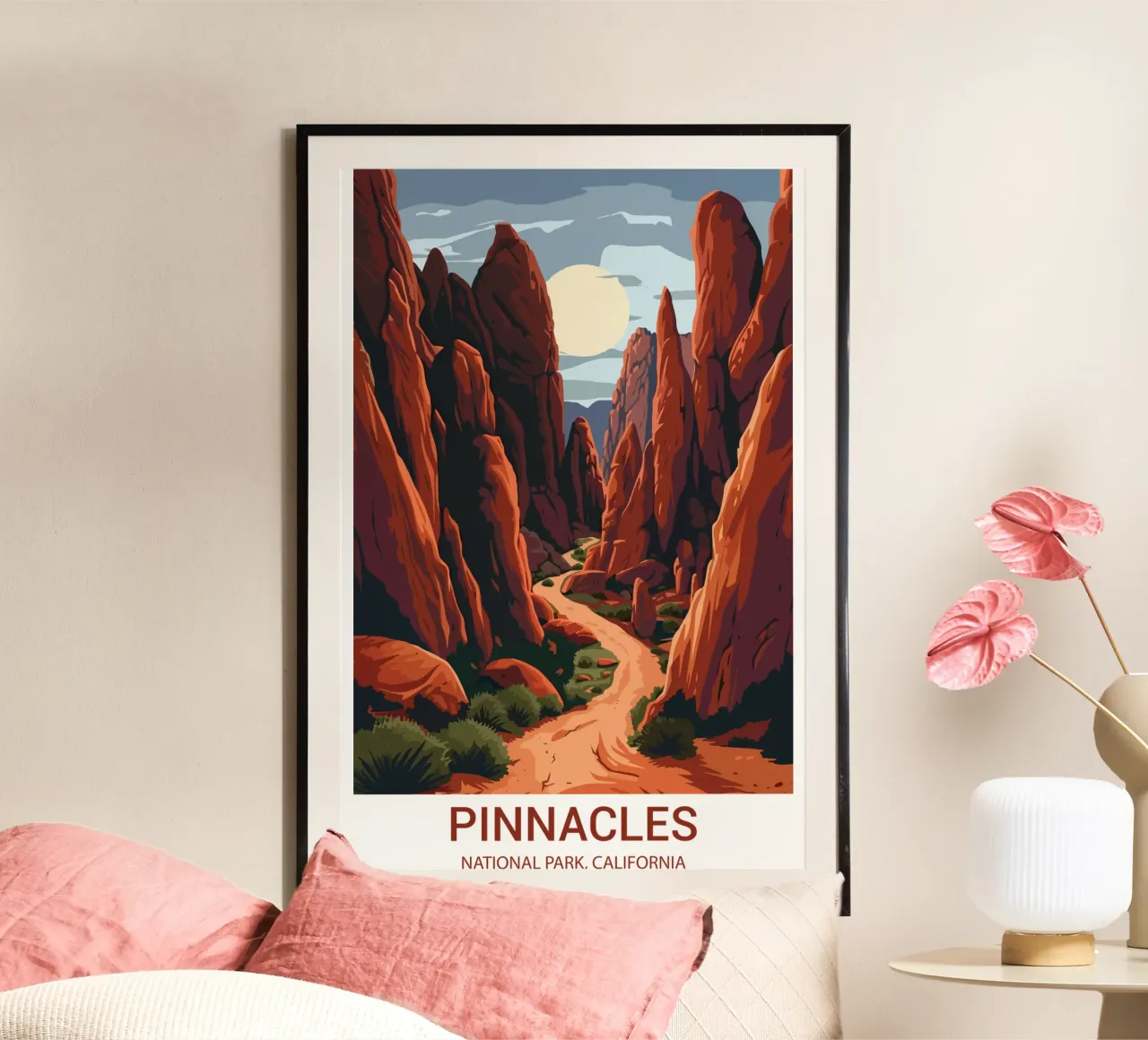 Parco nazionale dei Pinnacoli, California, USA poster da Wanderlust Vibes