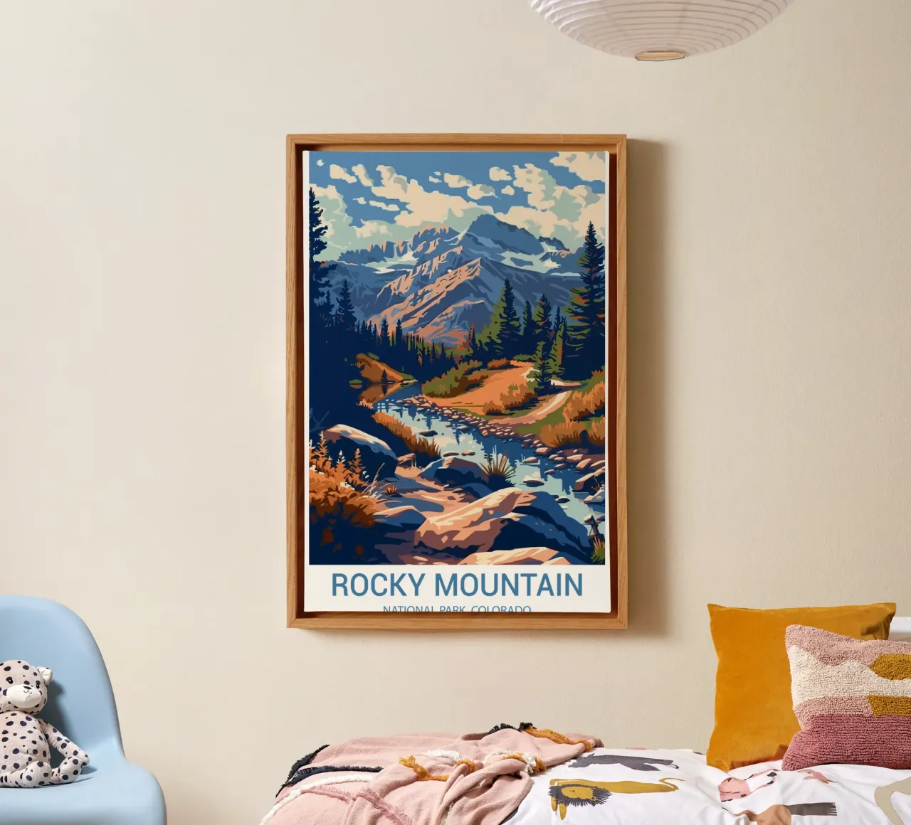 Rocky Mountain National Park, Colorado, VS canvas met Baklijst van Wanderlust Vibes