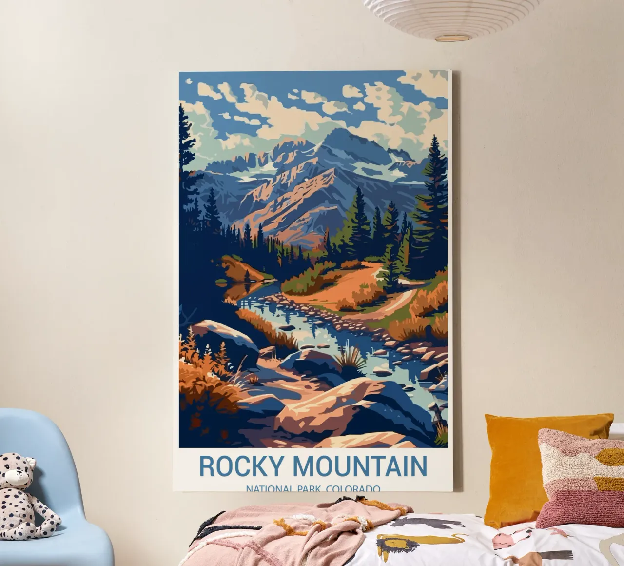 Rocky Mountain National Park, Colorado, VS canvas met Baklijst van Wanderlust Vibes