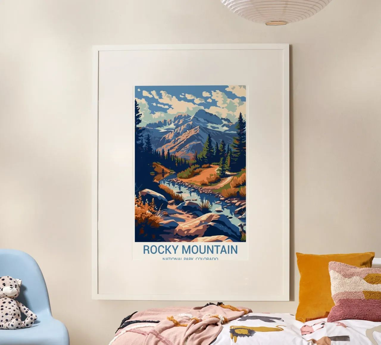 Parc national des Rocheuses, Colorado, États-Unis poster avec cadre en plastique de Wanderlust Vibes