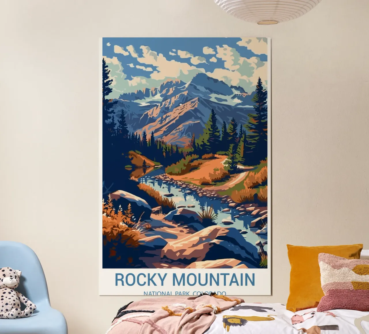Parc national des Rocheuses, Colorado, États-Unis poster avec cadre en plastique de Wanderlust Vibes