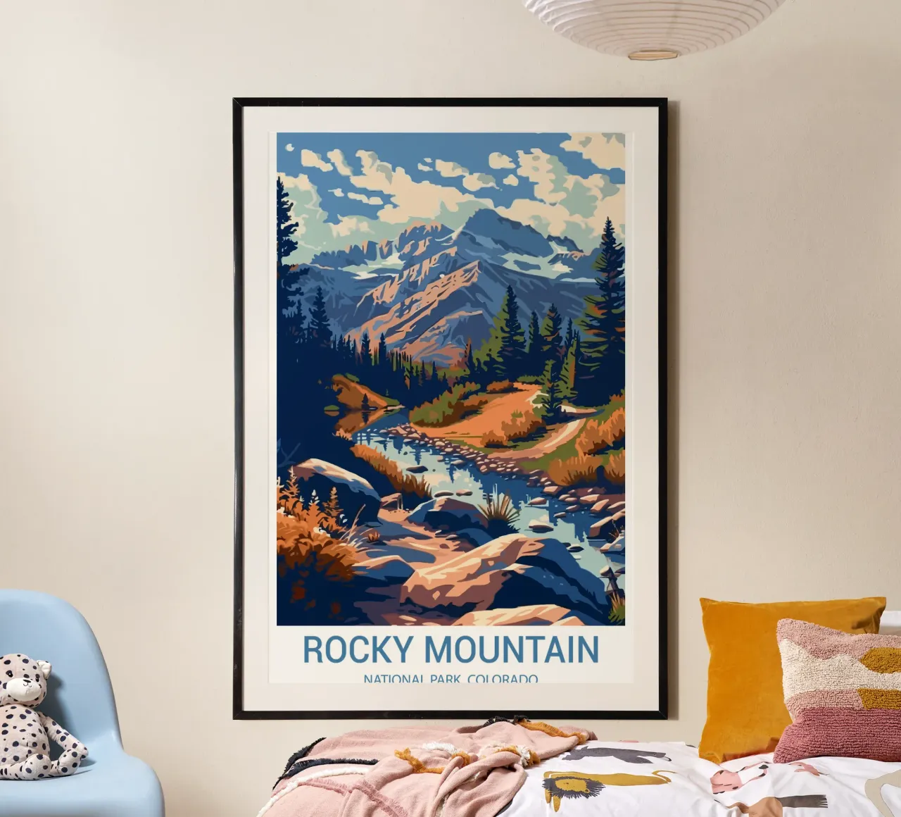 Parc national des Rocheuses, Colorado, États-Unis poster avec cadre en plastique de Wanderlust Vibes