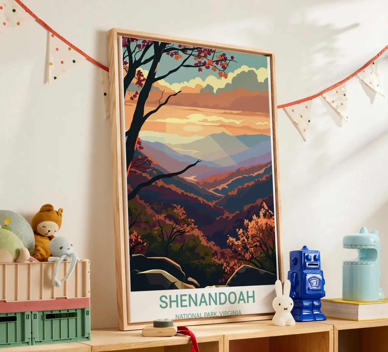 Shenandoah National Park, Virginia, VS canvas met Baklijst van Wanderlust Vibes