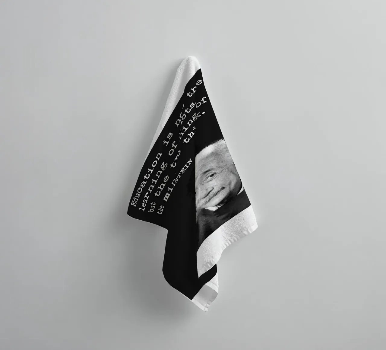 l'educazione non è l'apprendimento asciugamano da bagno da art quots shop