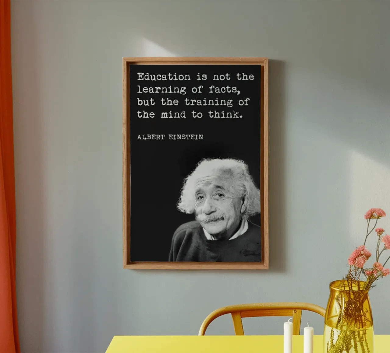 l'educazione non è l'apprendimento tela con Cornice a cassetta da art quots shop