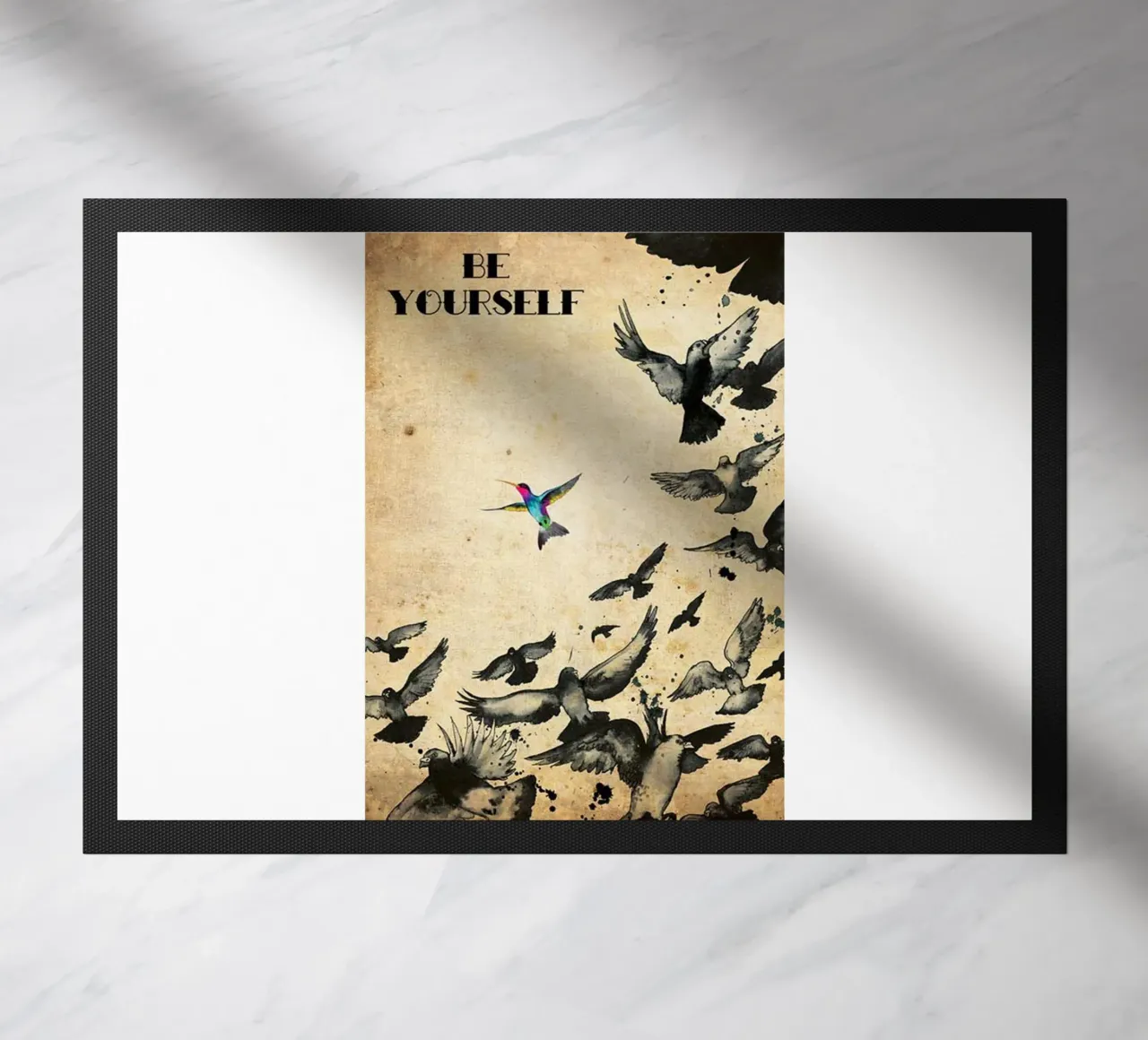 be yourself doormat by art quots shop