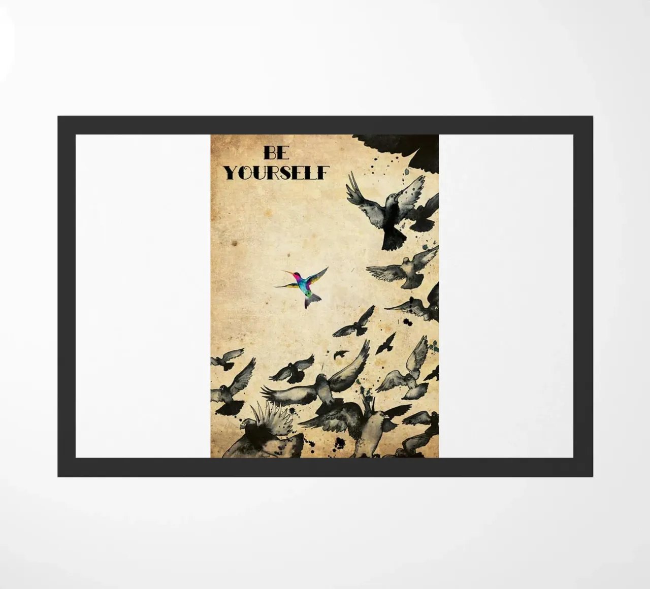 be yourself doormat by art quots shop