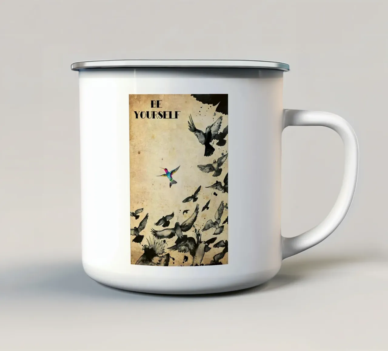 essere se stessi tazza in smalto da art quots shop