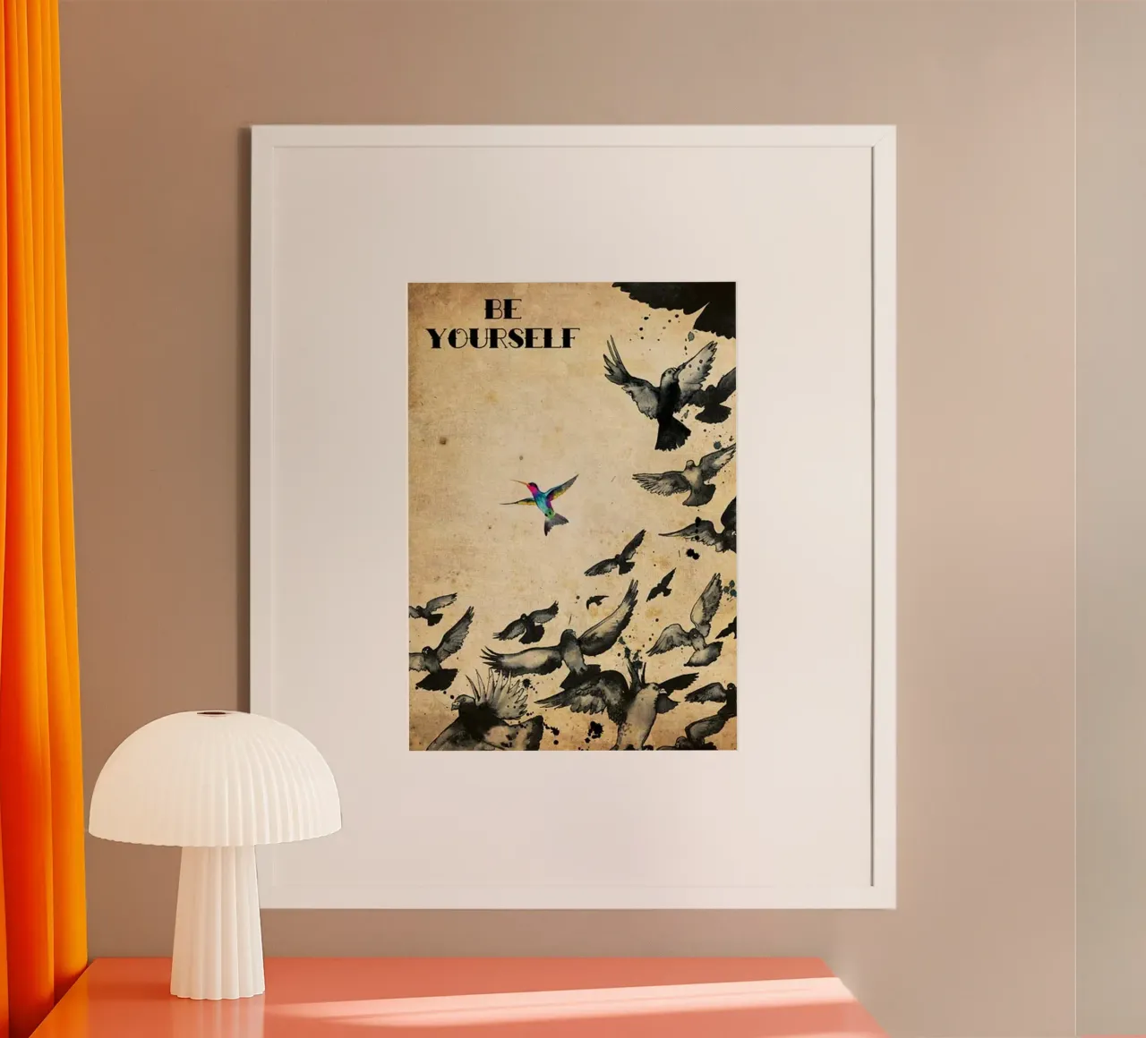 essere se stessi poster con telaio in plastica da art quots shop