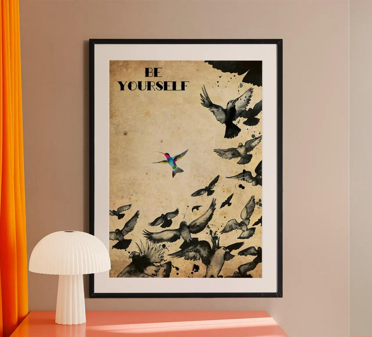 essere se stessi poster con telaio in plastica da art quots shop
