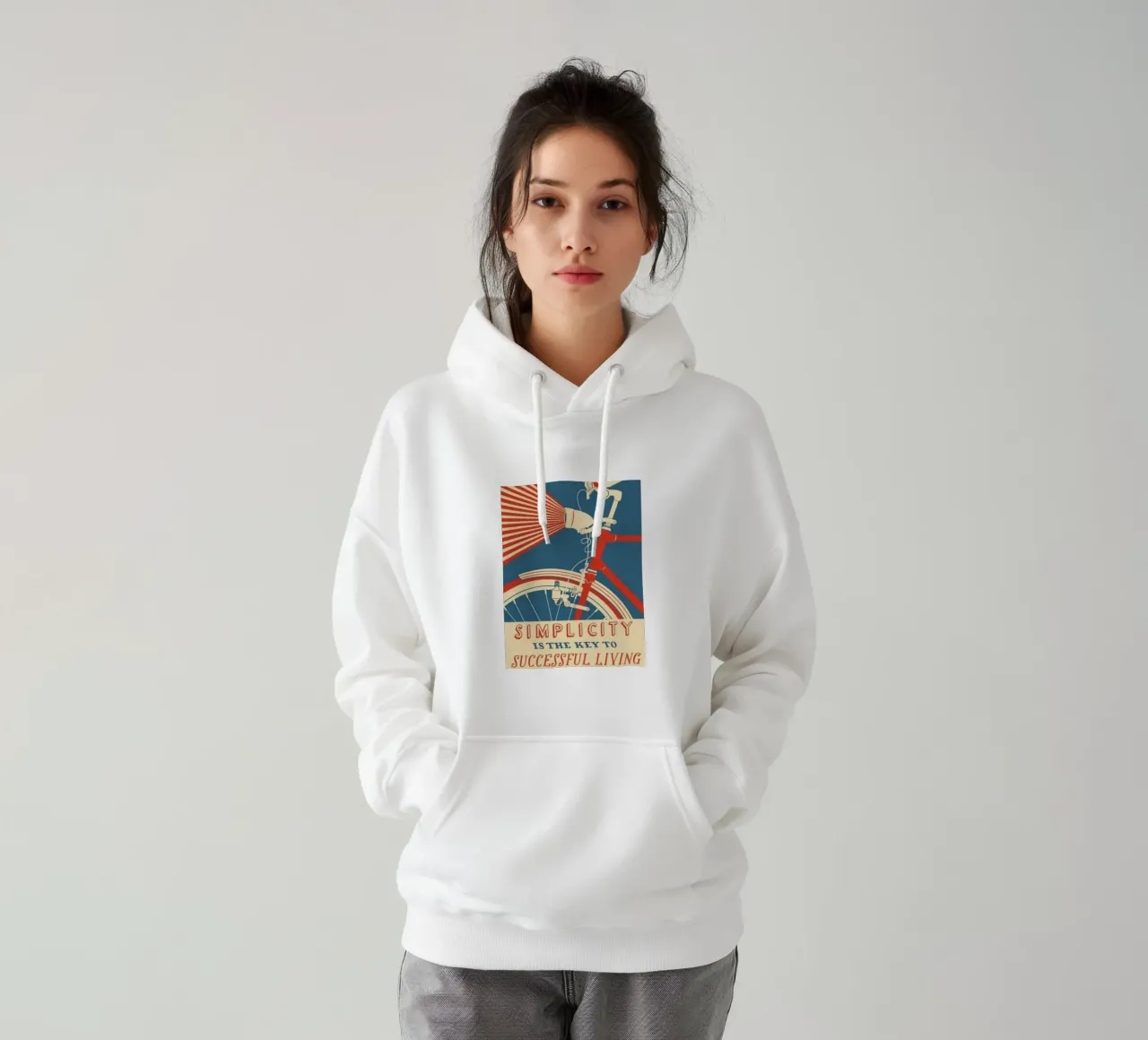 semplicità felpa con cappuccio da art quots shop