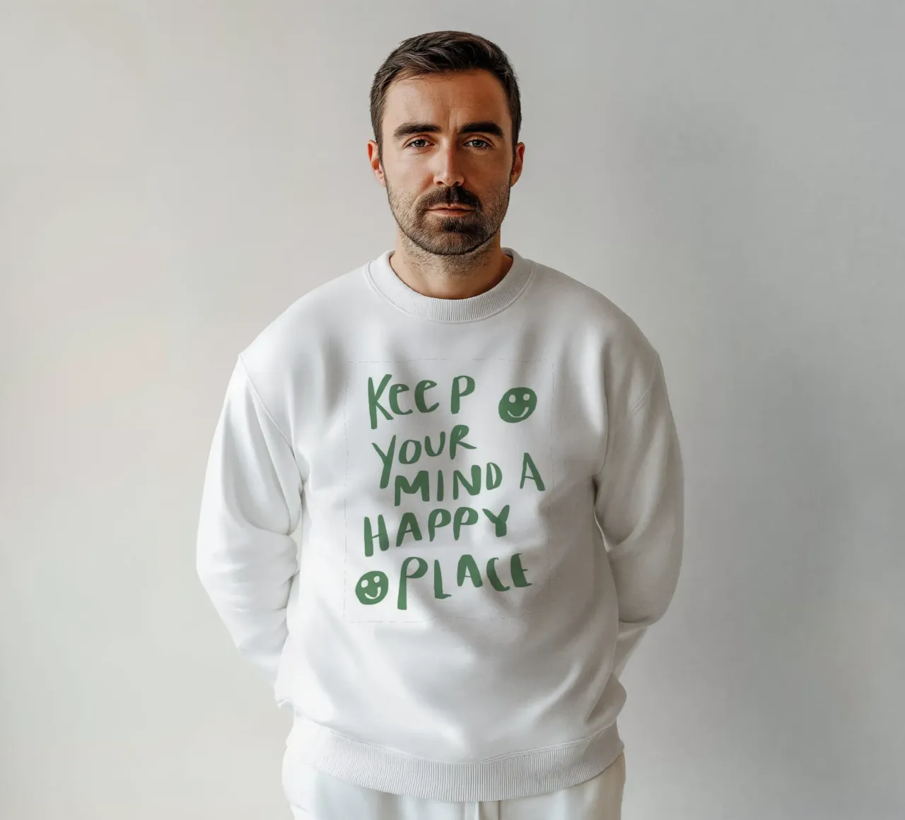 mantenere la mente in un luogo felice felpa da art quots shop
