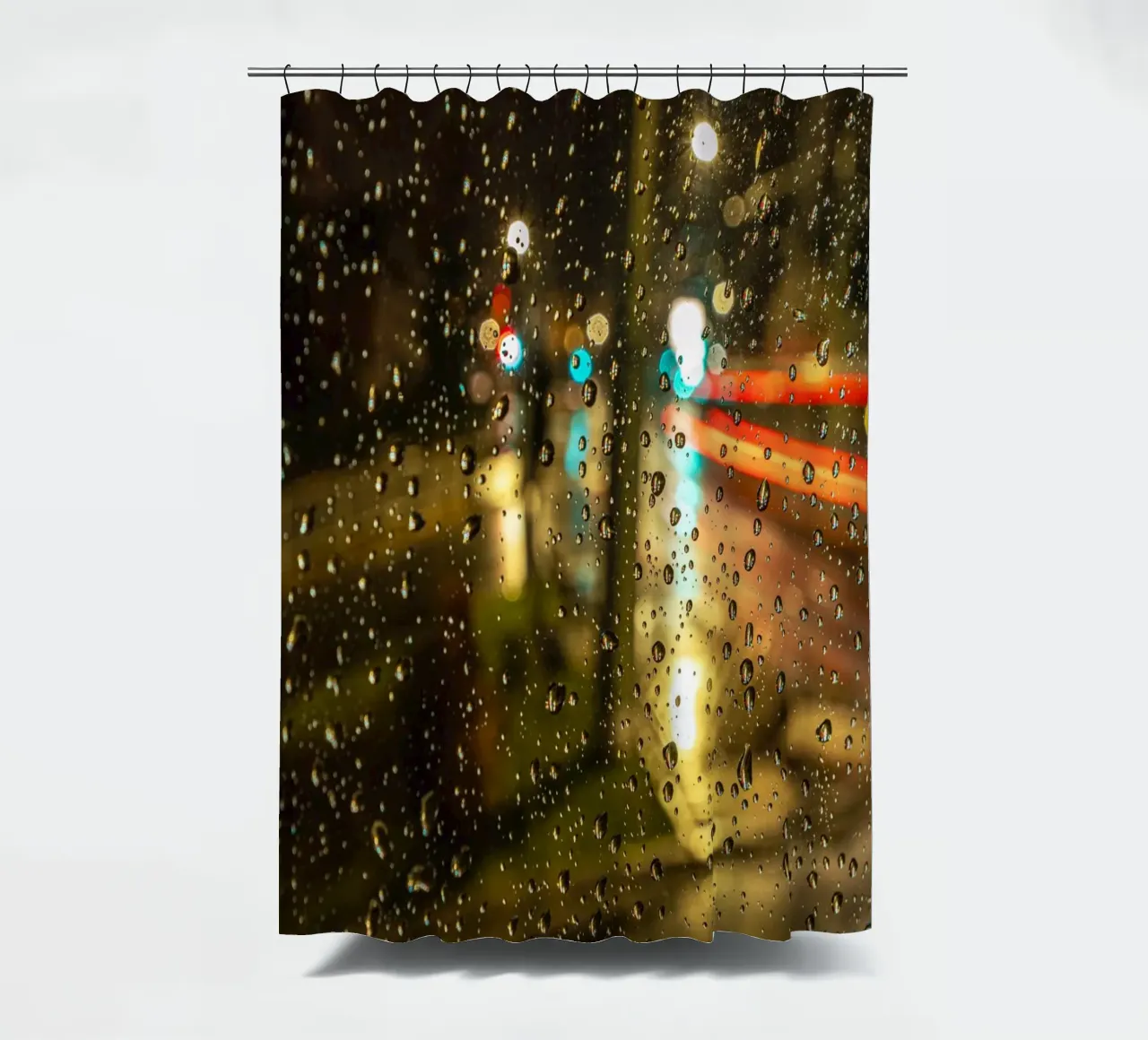 Raindrops on the window shower curtain by Marcus Beckert | Fotografie