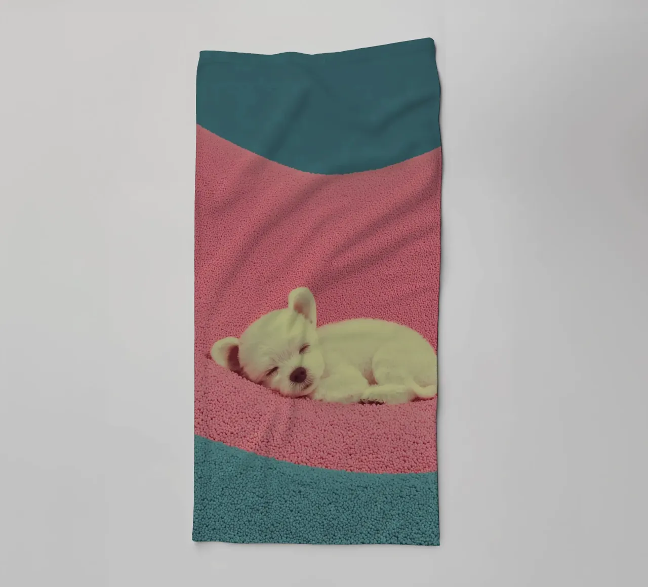 Rest break for puppies towel by Carinaprint