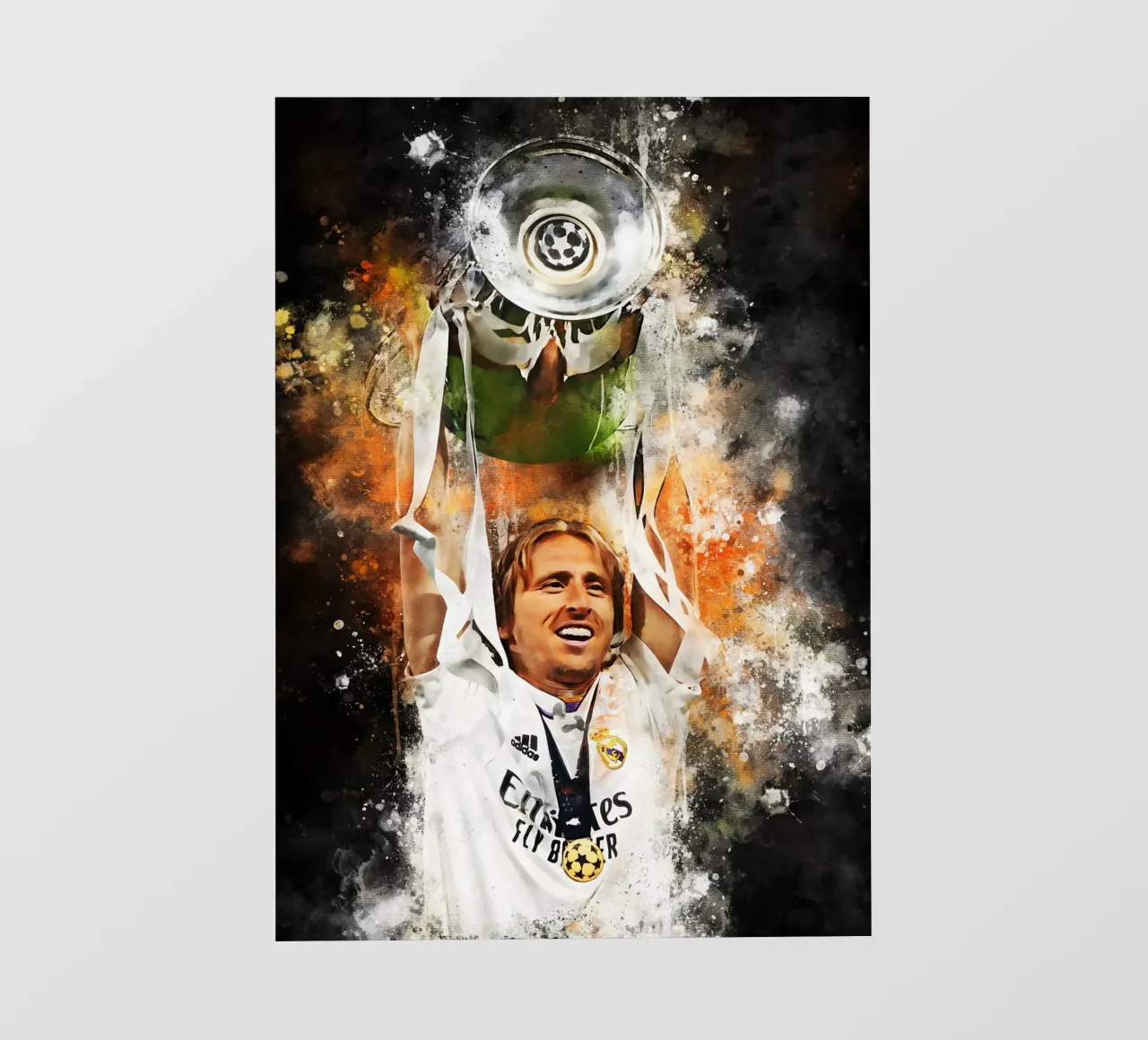 Luka Modric pellicola backlit da MasterInkArt