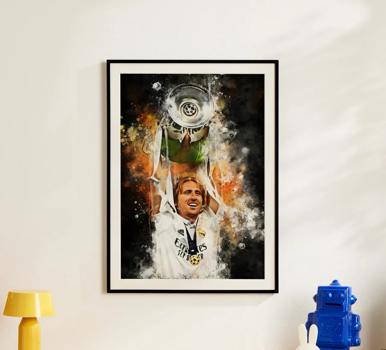 Luka Modric poster con telaio in plastica da MasterInkArt