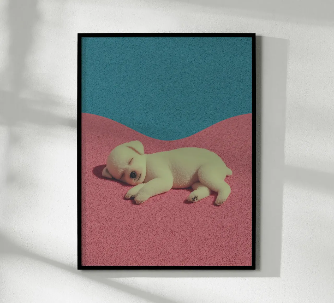 Cucciolo di cane in modalità coccole poster da Carinaprint