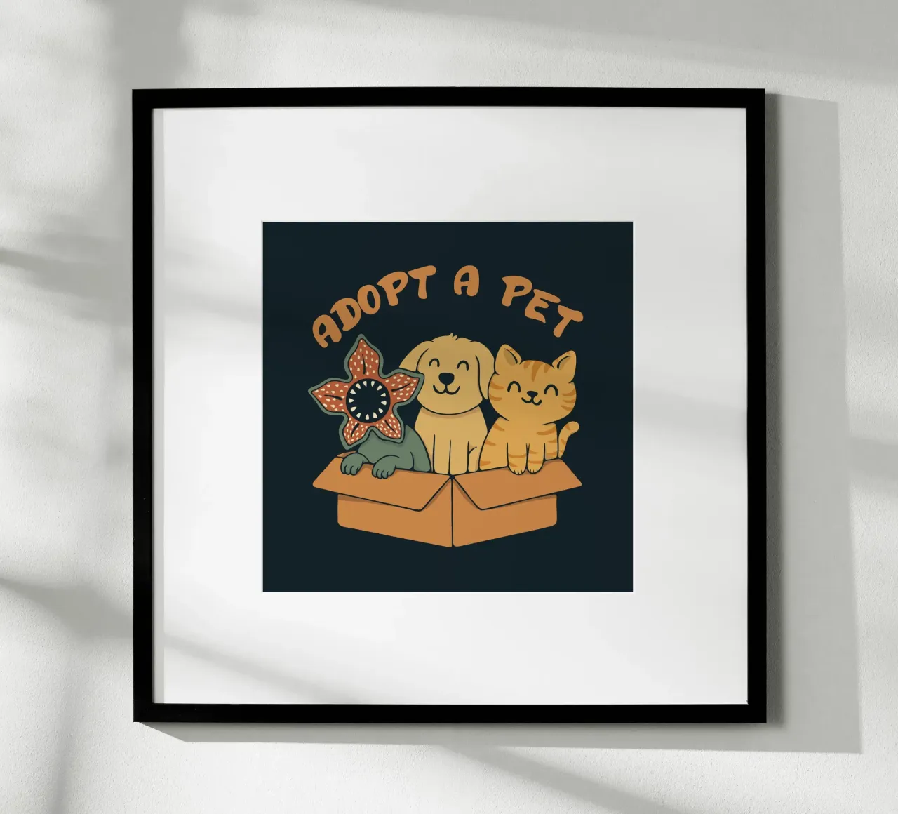 Adotta un animale domestico poster con telaio in alluminio da Loobs