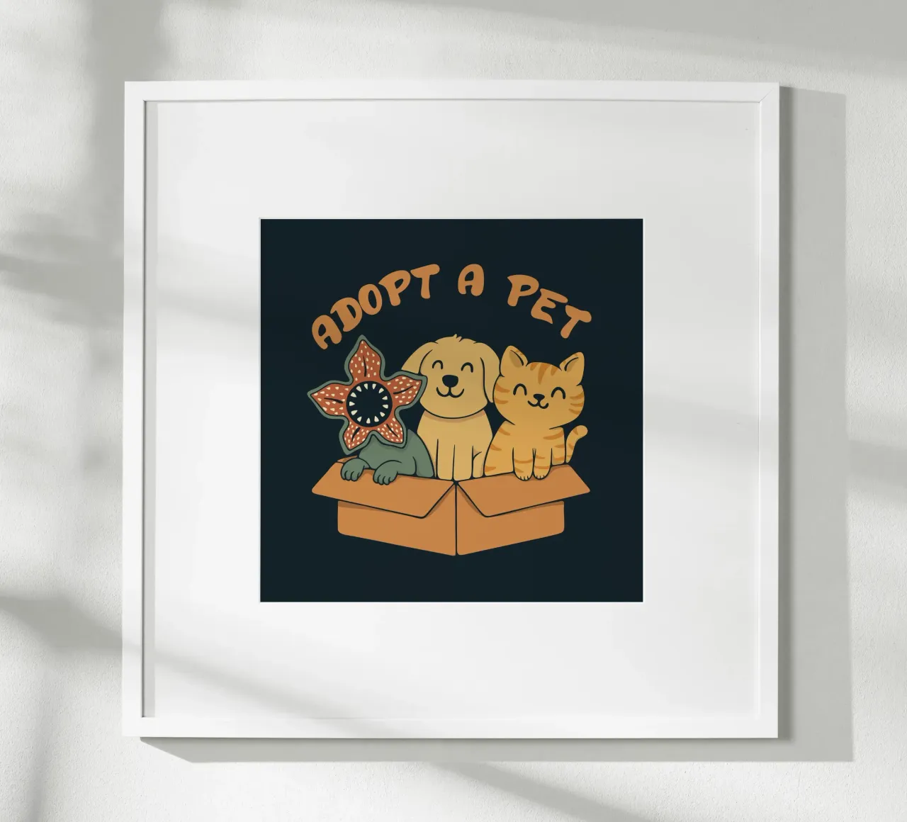 Adotta un animale domestico poster con telaio in alluminio da Loobs