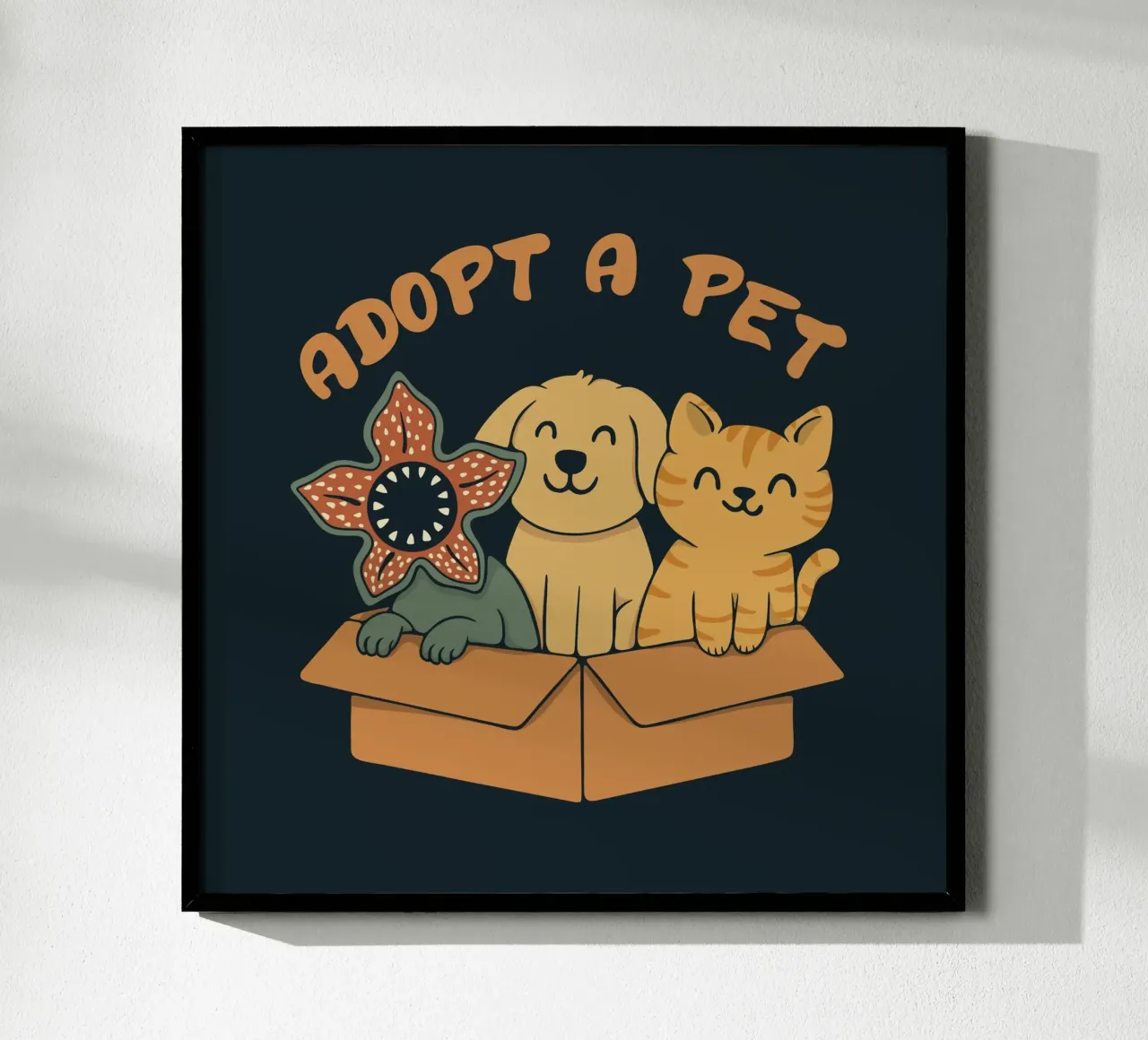 Adotta un animale domestico poster con telaio in alluminio da Loobs