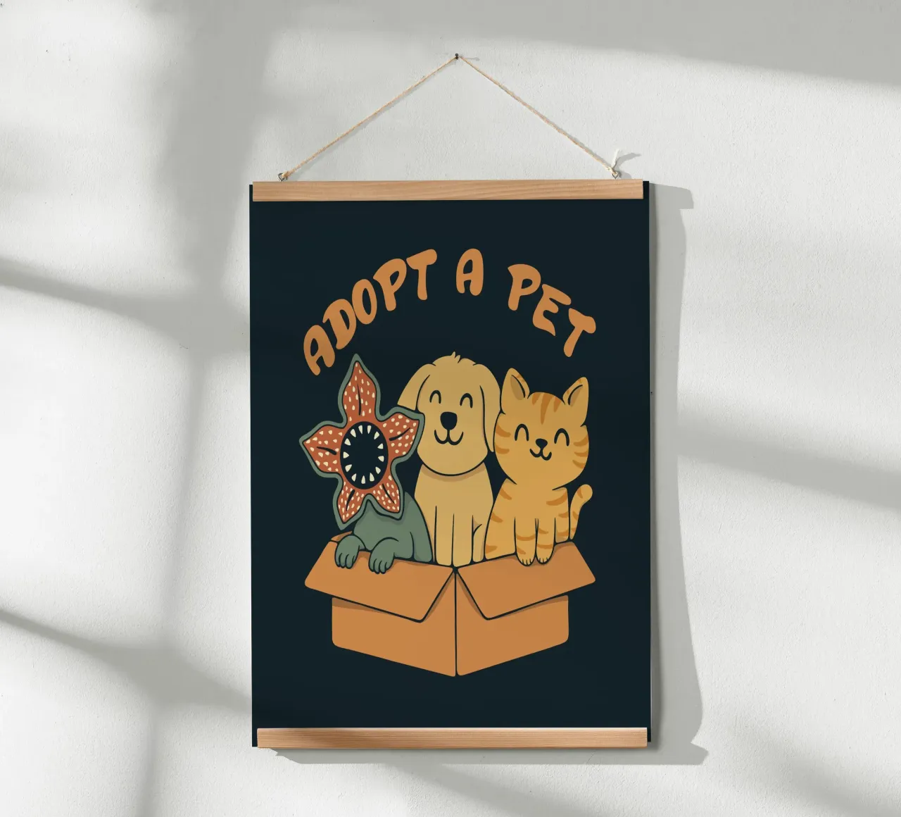 Adotta un animale domestico poster con telaio in alluminio da Loobs