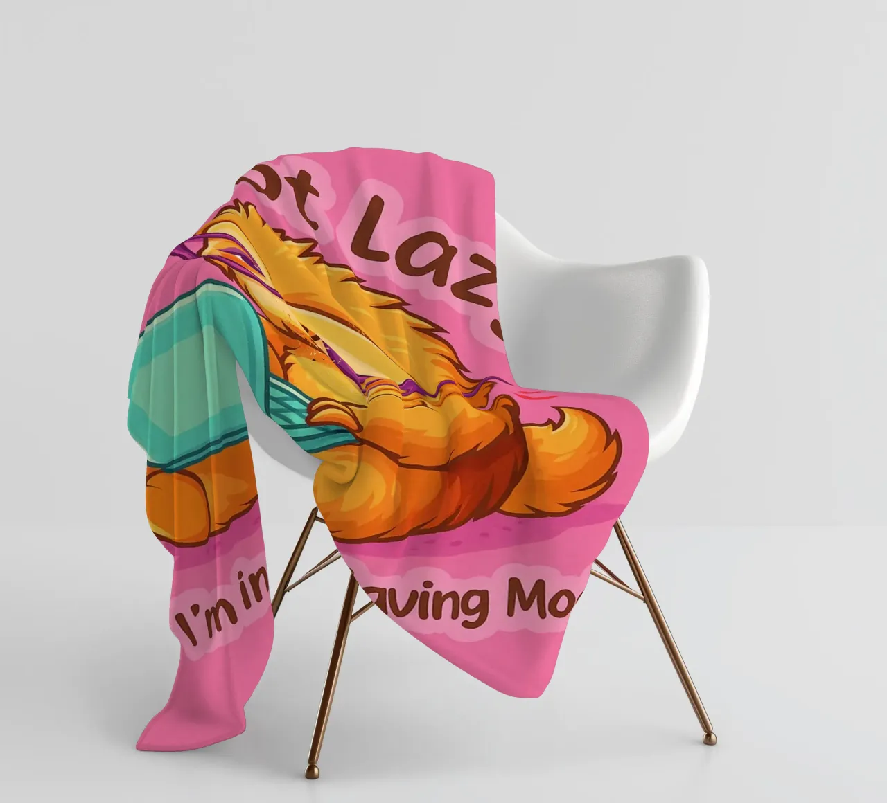 im not lazy sloth fleece blanket by paroongs