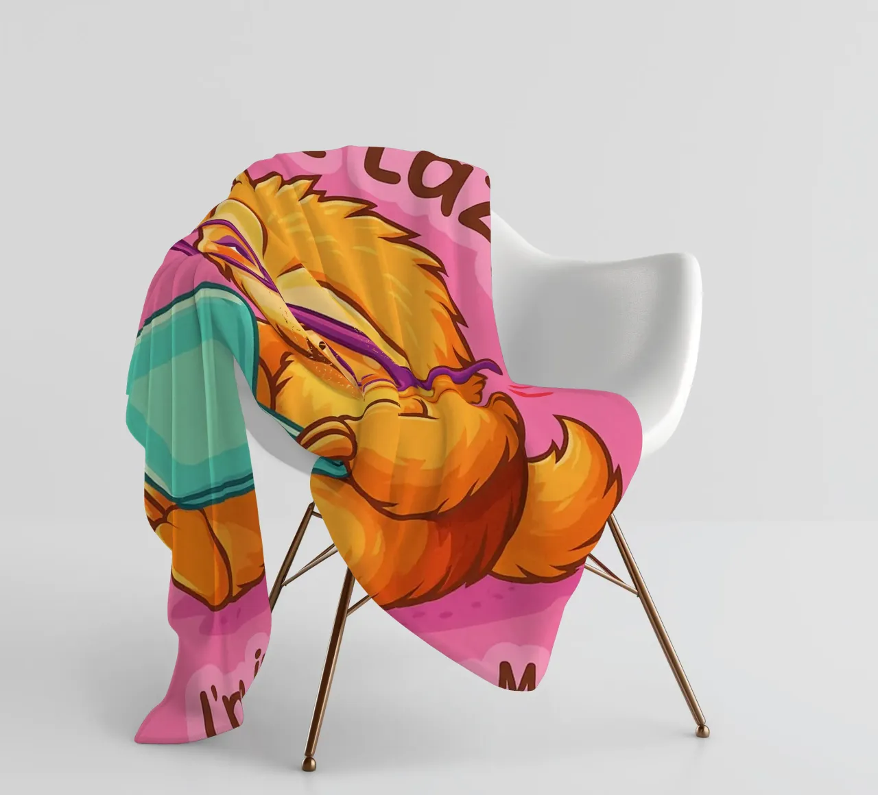 im not lazy sloth fleece blanket by paroongs