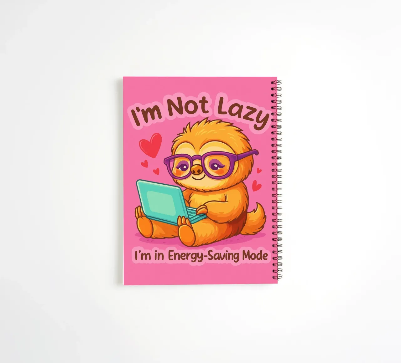 im not lazy sloth spiral notebook by paroongs