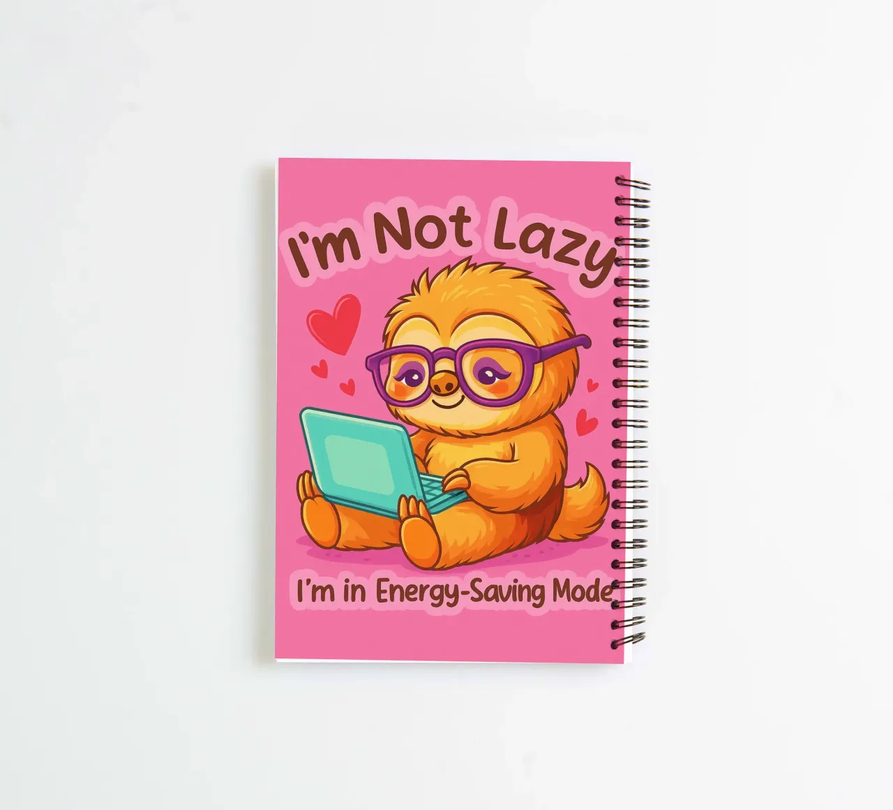 im not lazy sloth spiral notebook by paroongs