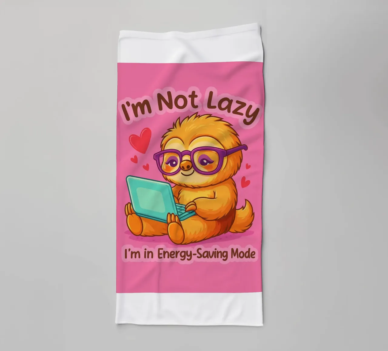 im not lazy sloth towel by paroongs
