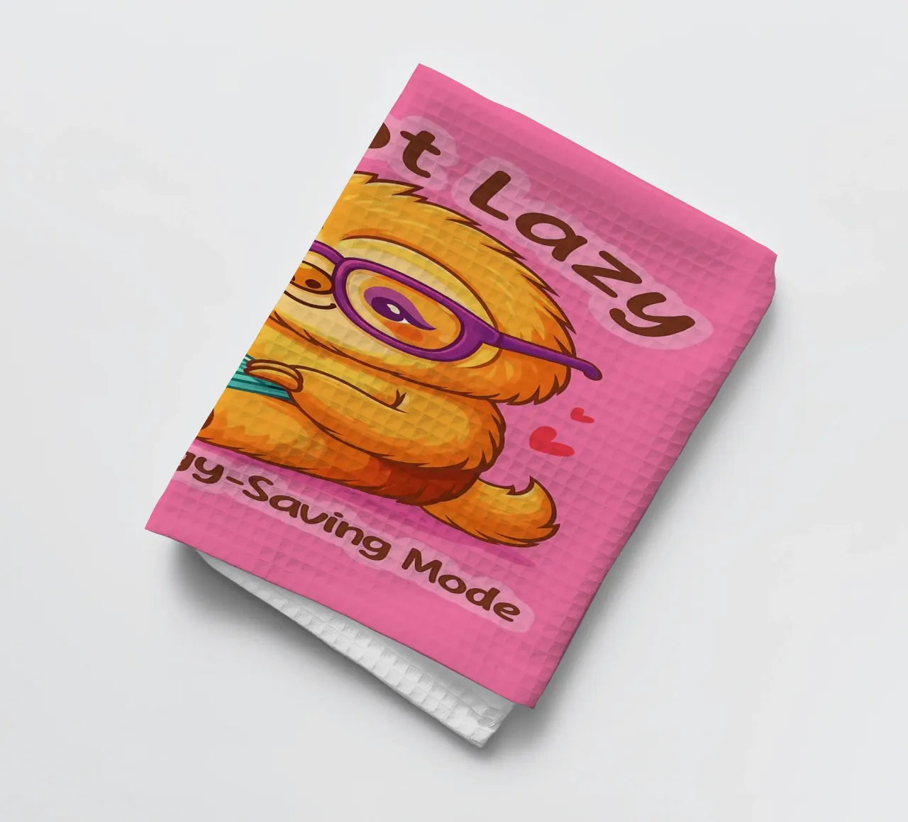 im not lazy sloth tea towel by paroongs